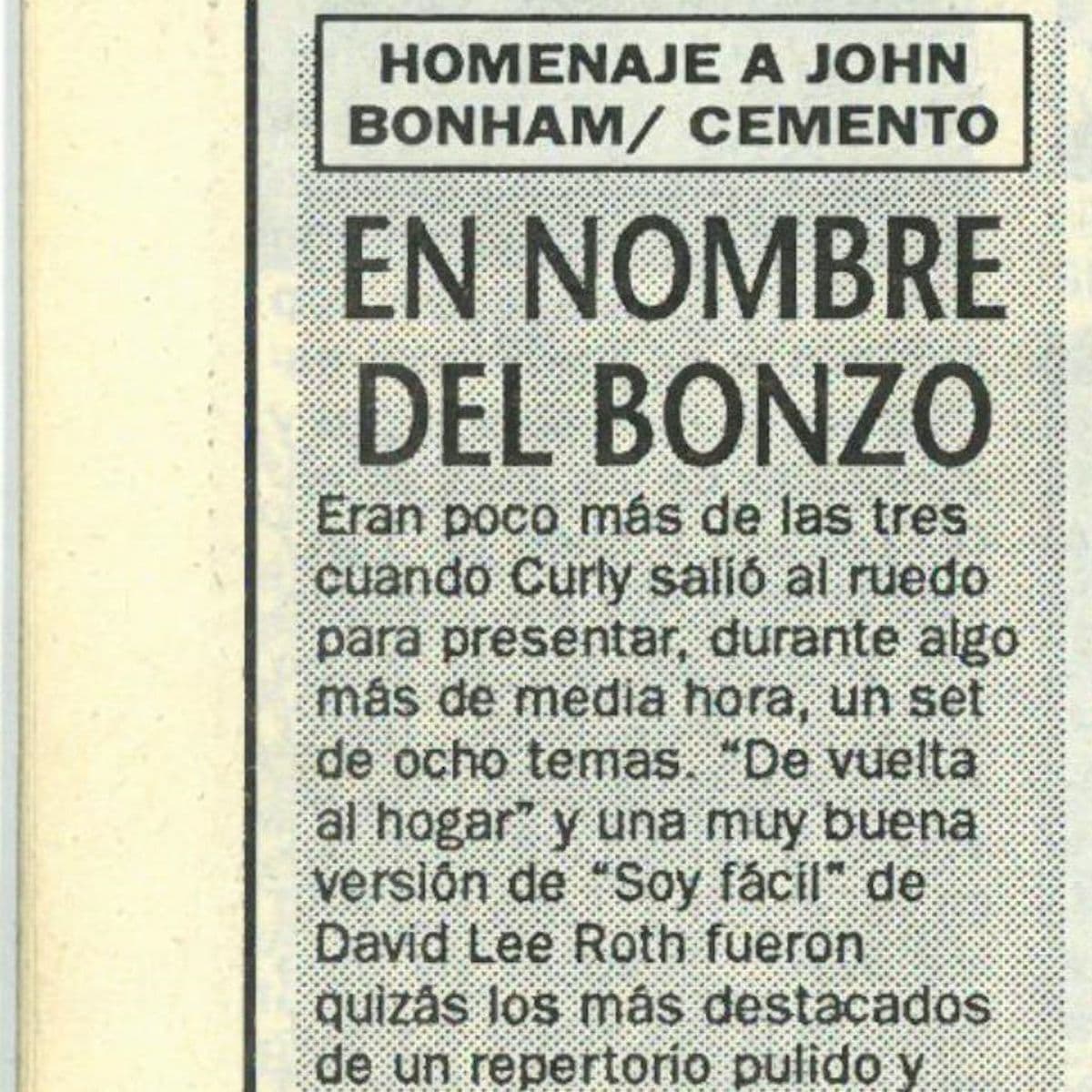 Homenaje a John Bonham en Cemento